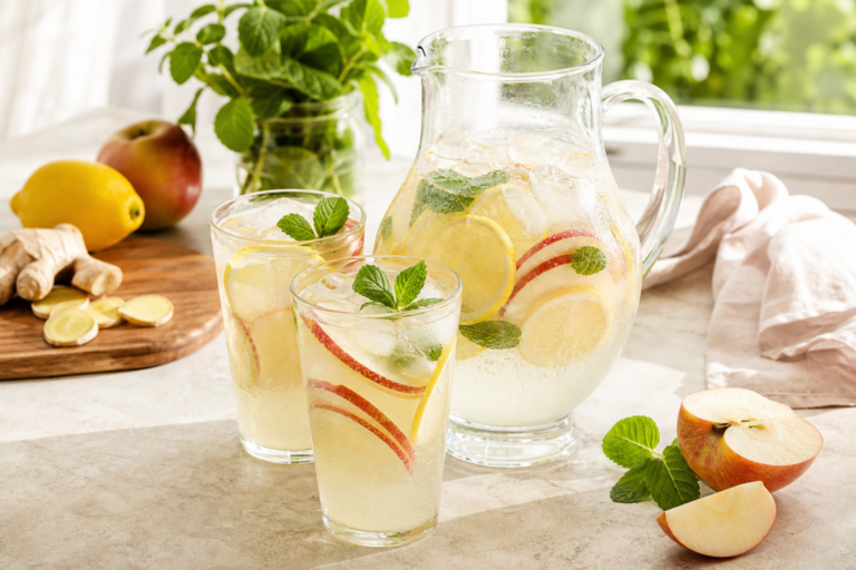 Jablkovo-zázvorová limonáda: svieži domáci nápoj, ktorý pripravíte vopred