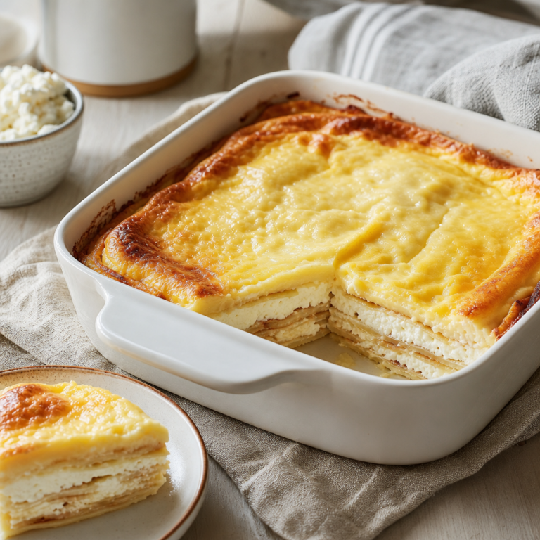 Zapekané palacinky s tvarohom: keď má zálievka zostať krémová, nie tuhá