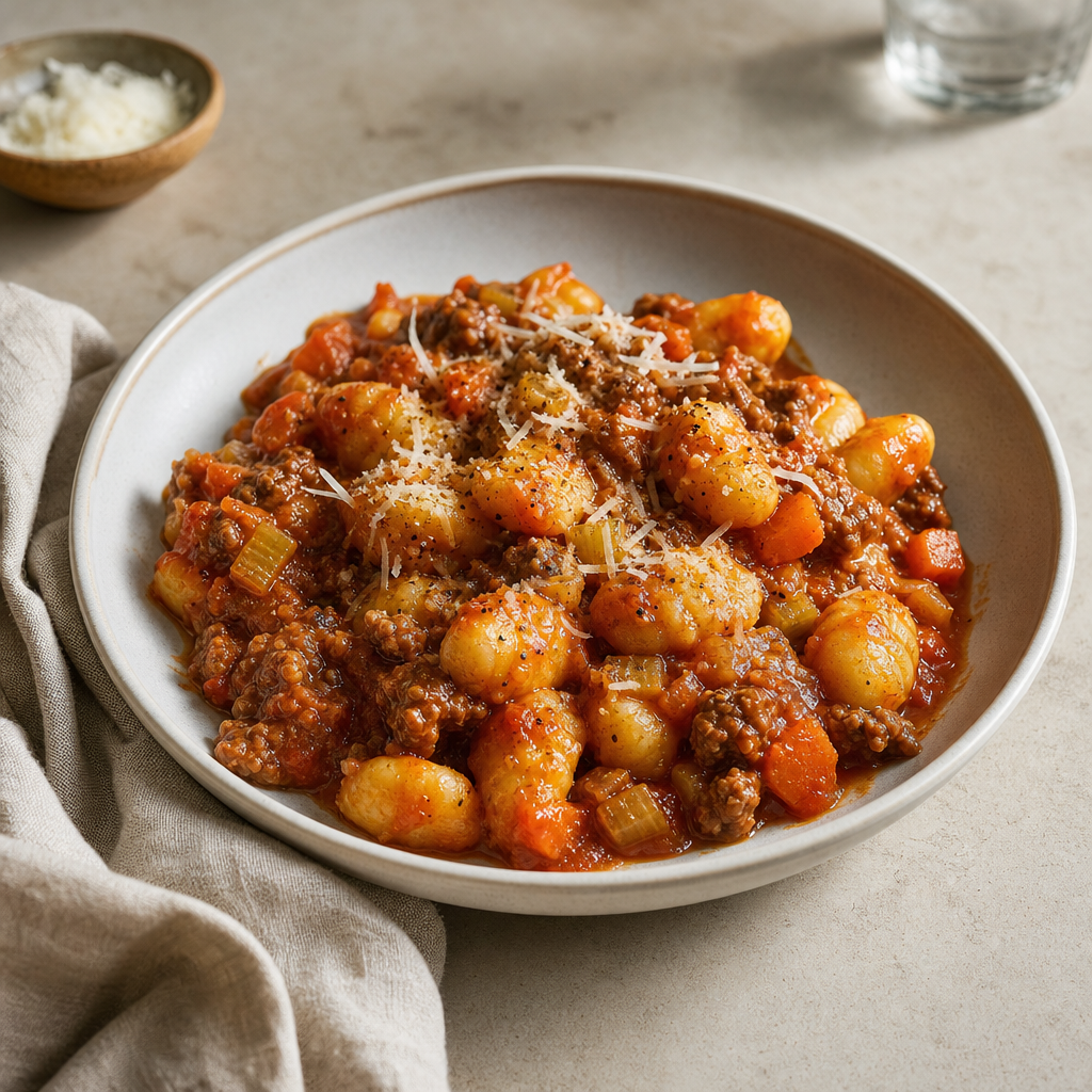 Domáce zemiakové gnocchi s hovädzím ragú a parmezánom: poctivý víkendový recept