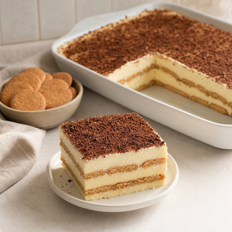 Stačí hustý puding a BeBe keksy: chladničková torta, ktorá sa dobre krája