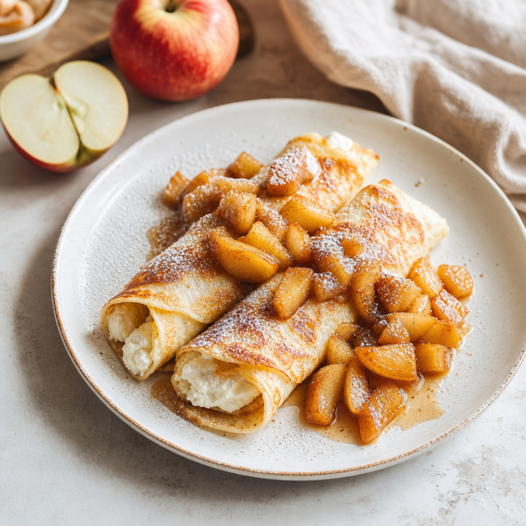 Tvarohové palacinky s jablkami: stačí správna panvica a cesto bude pružné