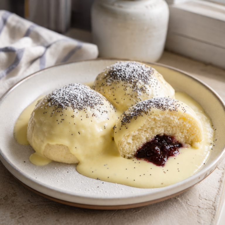 Bukty na pare s lekvárom a vanilkovým krémom: poctivý recept na nadýchané buchty
