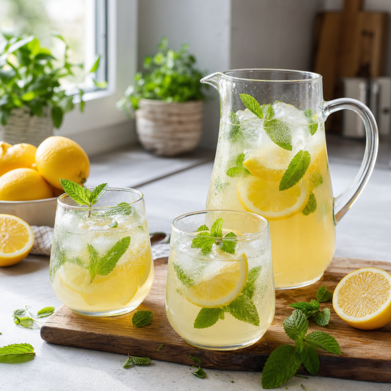 Domáca citrónovo-mätová limonáda s medom: najprv sirup, potom už len doladiť chuť