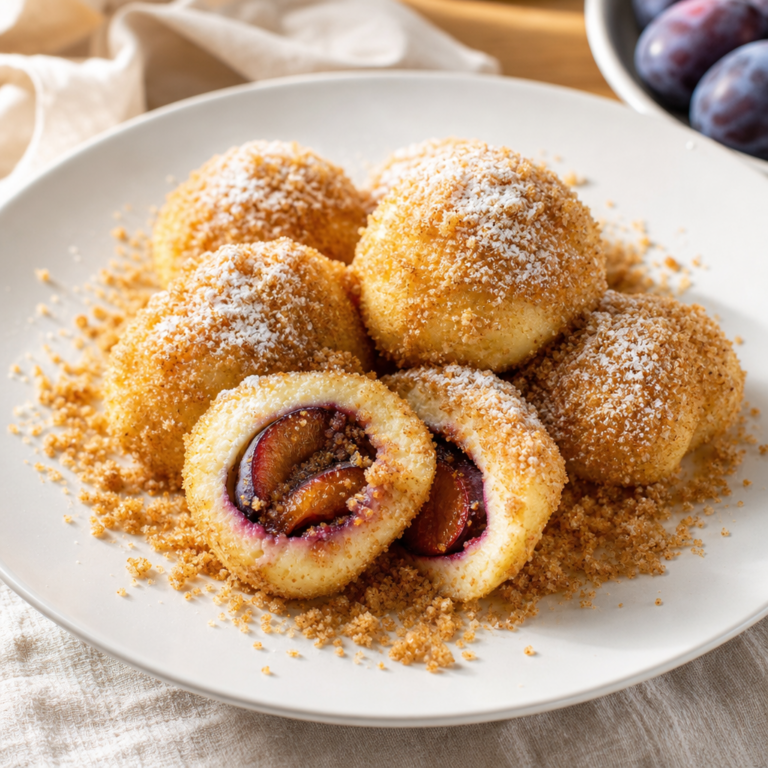 Tvarohové knedle so slivkami a maslovou strúhankou: poctivý víkendový recept krok za krokom