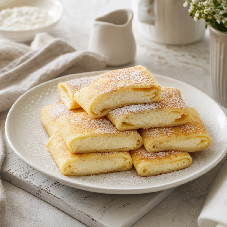 Tvarohové palacinky z plechu s vanilkou: stačí rozliať cesto a upiecť