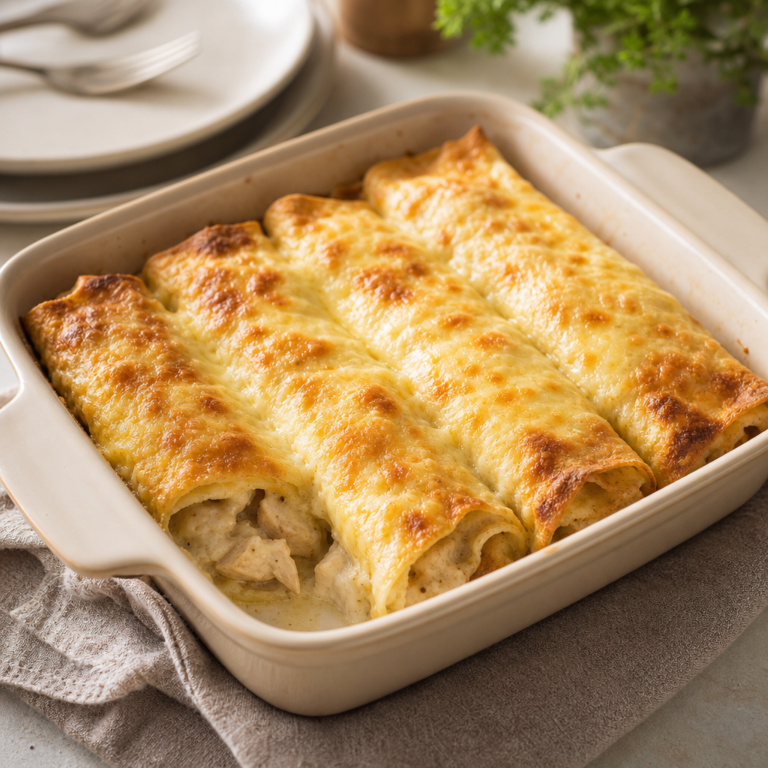 Tenké palacinky z panvice, krémová plnka a zapečený syr: slané jedlo, ktoré funguje vždy