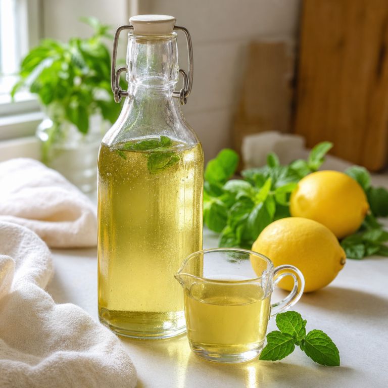 Citrónovo mätový sirup do chladničky: praktický recept na domáce nápoje