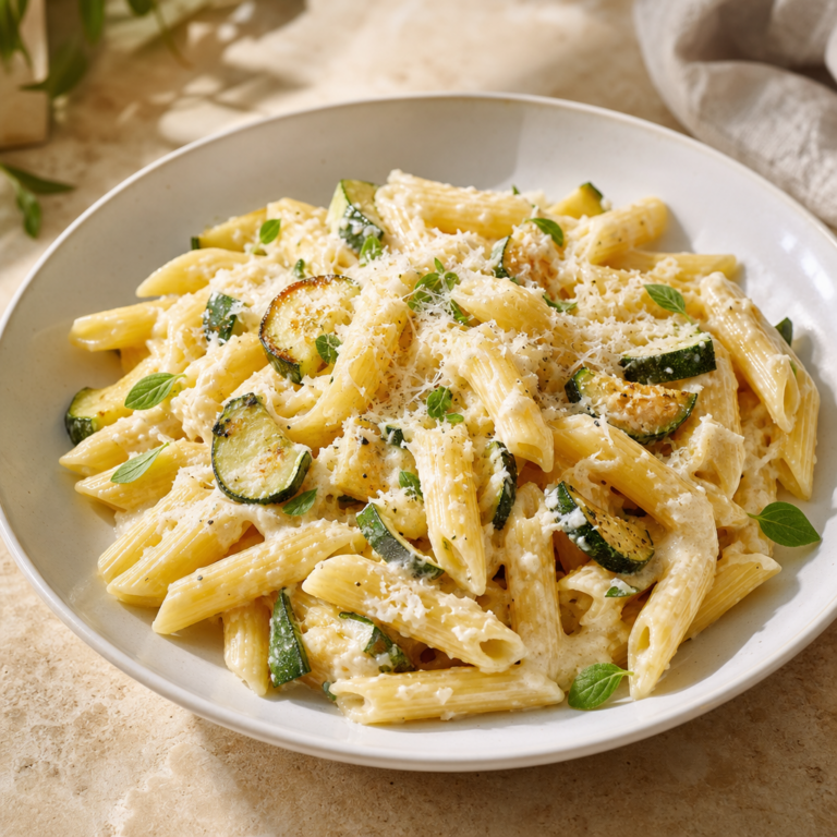 Penne s cuketou a ricottou: krémová panvicová večera bez zbytočného čakania