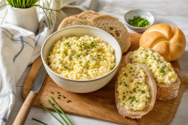 Najlepší domáci recept ako od babičky? Domáca vajíčková nátierka s maslom a pažítkou – jemný stred, krémová náplň, chladnička urobí zvyšok