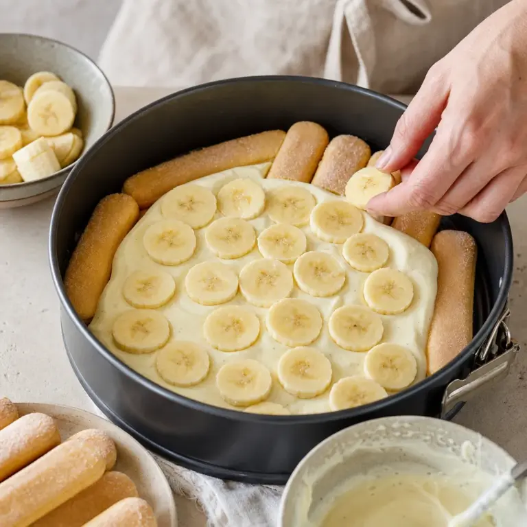 Hotová torta s kakaovým posypom pred chladením.