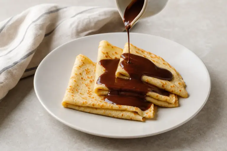 Pomarančová šťava v hlavnej úlohe: Pomarančové palacinky s čokoládovou omáčkou. Postup zaberie 48 minút – výsledok zostane jemný