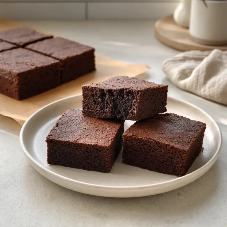 Cícerové brownies s kakaom a kávou: hutné, vláčne a čokoládové s poctivou domácou chuťou