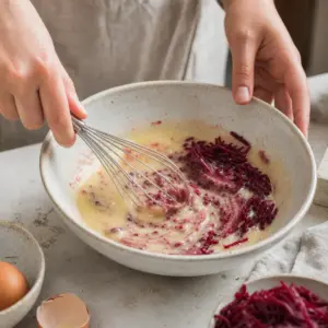 Tahini rozmiešané s práškovým cukrom na povrchový vír.
